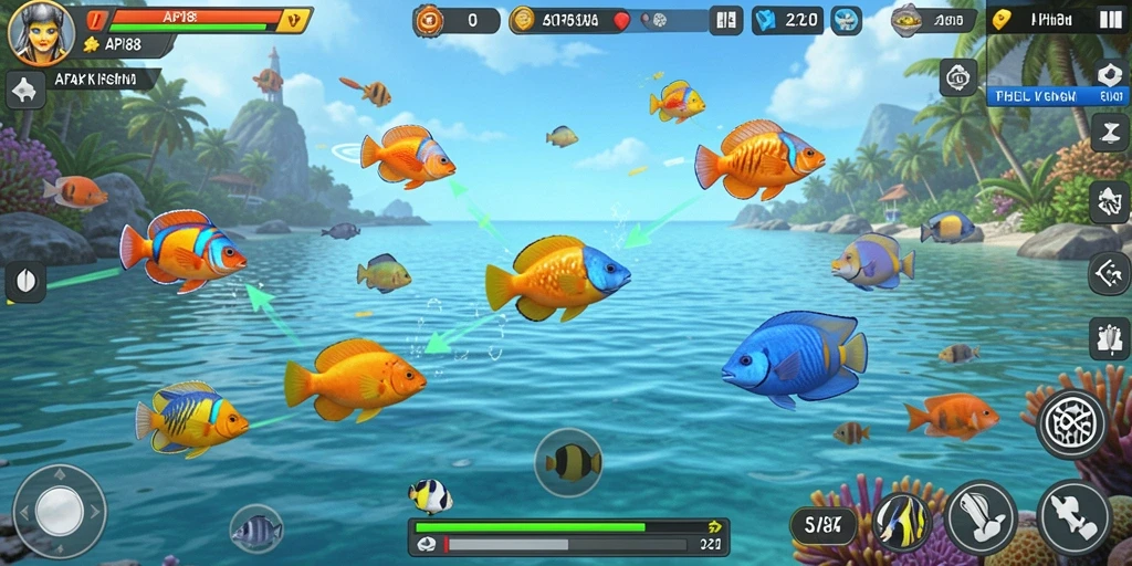 Screenshot menampilkan aksi seru dalam gameplay Tembak Ikan di API88.