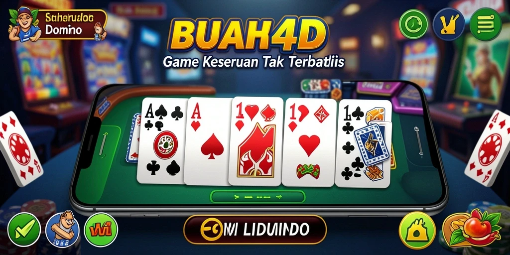 Tampilan gameplay menarik dari BUAH4D dalam permainan Domino.