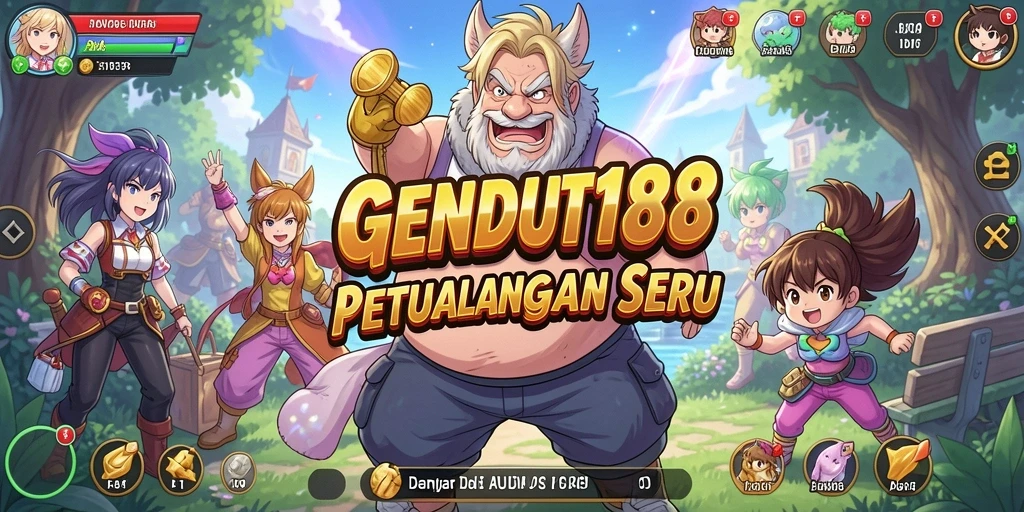 Tampilan gameplay seru di GENDUT188 dengan karakter anime.