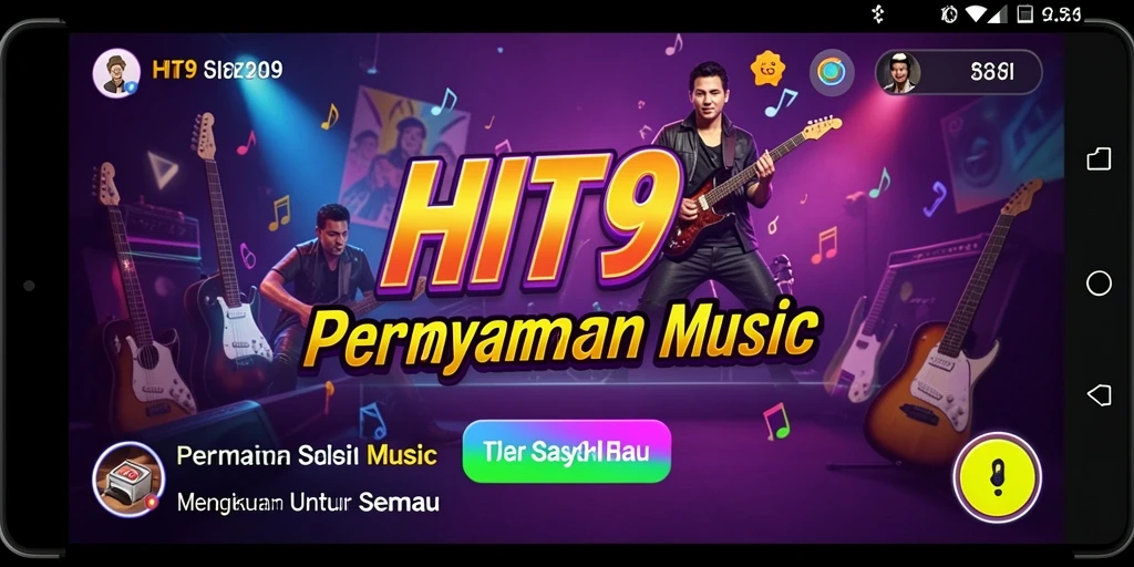 Tangkapan layar gameplay <strong>HIT9</strong> menunjukkan keseruan menekan tombol mengikuti irama musik.