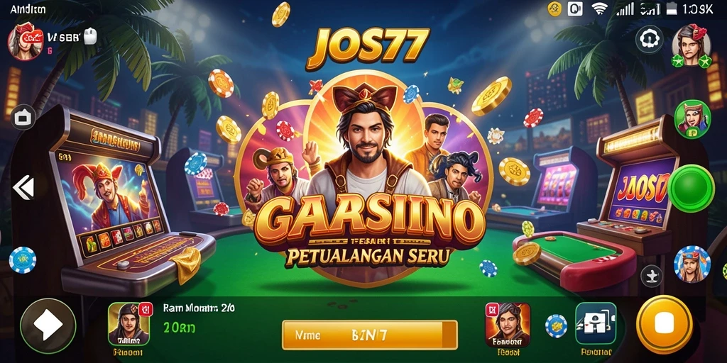 Screenshot utama JOS77 menampilkan gameplay mendebarkan di kasino.
