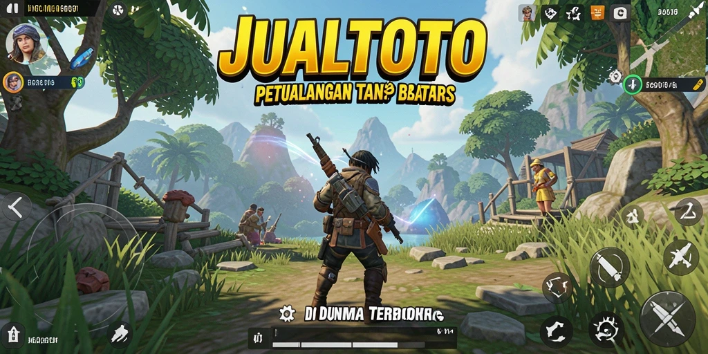 Gameplay JUALTOTO menampilkan petualangan epik di dunia terbuka.