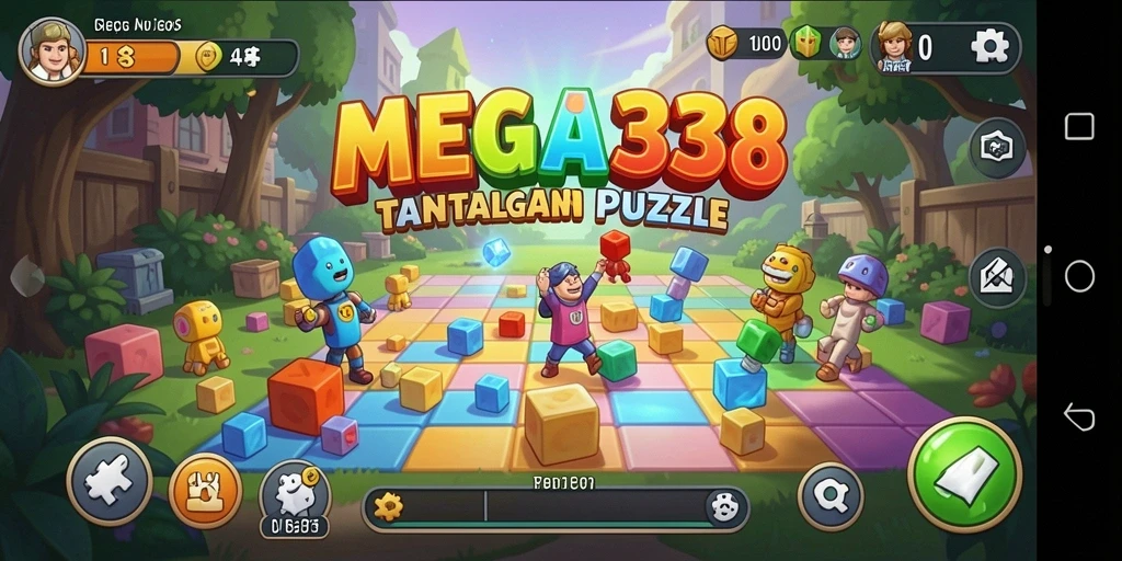 Tampilan seru dari gameplay MEGA338 dalam menyelesaikan puzzle.