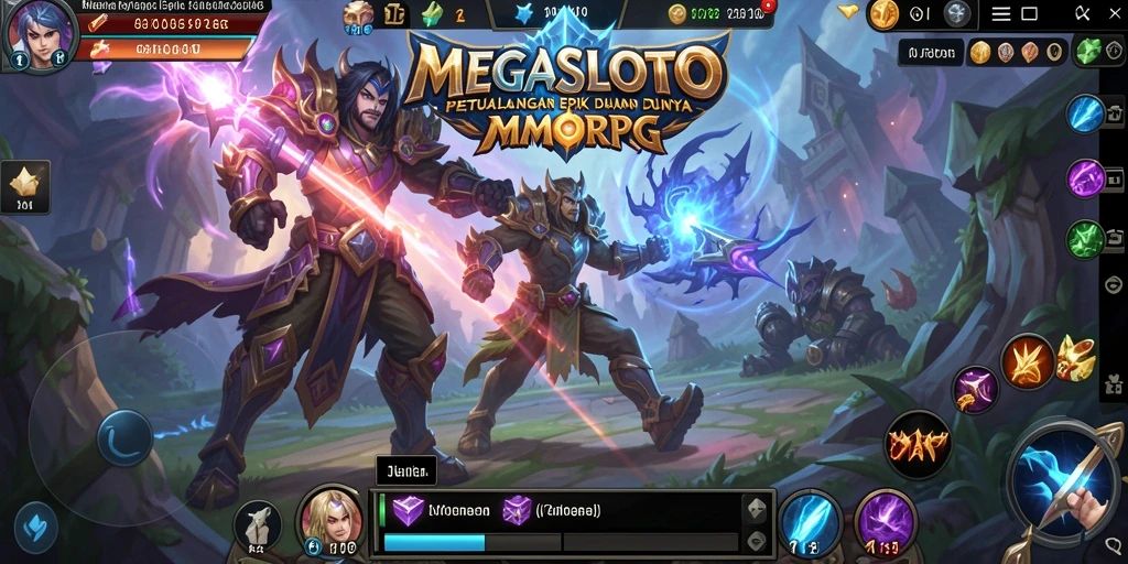 Tampilan menakjubkan dari gameplay MEGASLOTO yang epik.