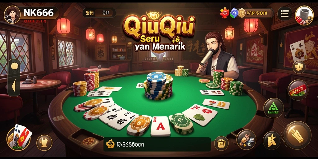 Screenshot NK666 menampilkan aksi seru di permainan QiuQiu.