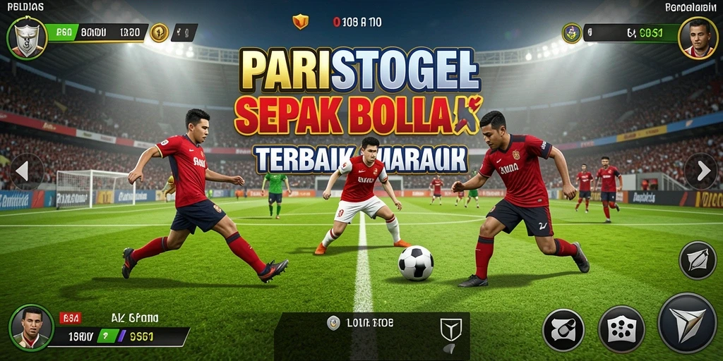 Tampilan gameplay <strong>PARISTOGEL</strong> yang mendebarkan dengan aksi sepak bola yang seru.