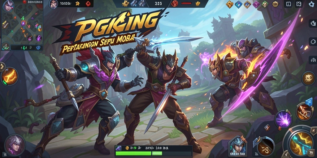 Tampilan menarik gameplay PGKING dalam aksi MOBA.