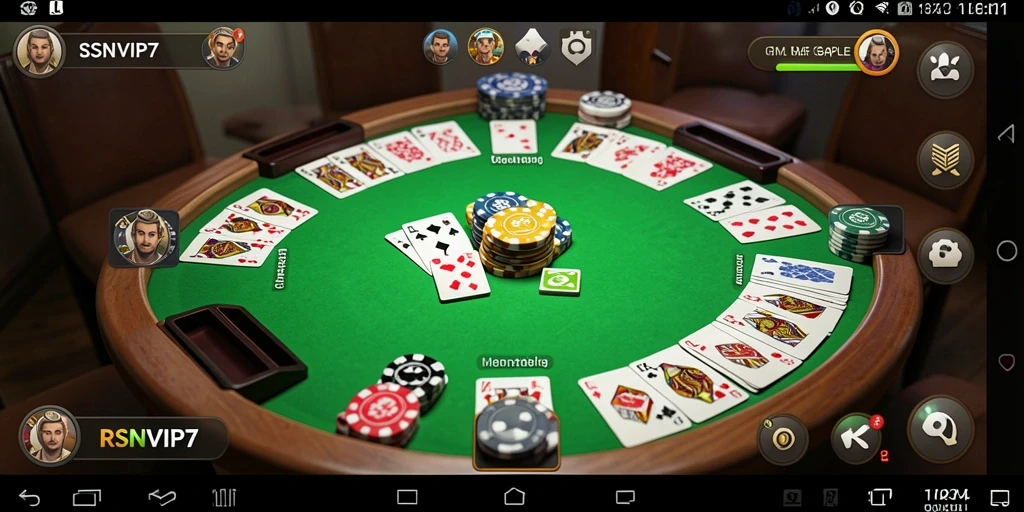 Screenshot gameplay RSNVIP7 yang menarik dan interaktif saat bermain Gaple.