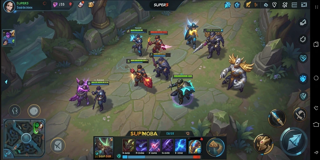 Tampilan gameplay SUPER5 yang mendebarkan dan penuh strategi.
