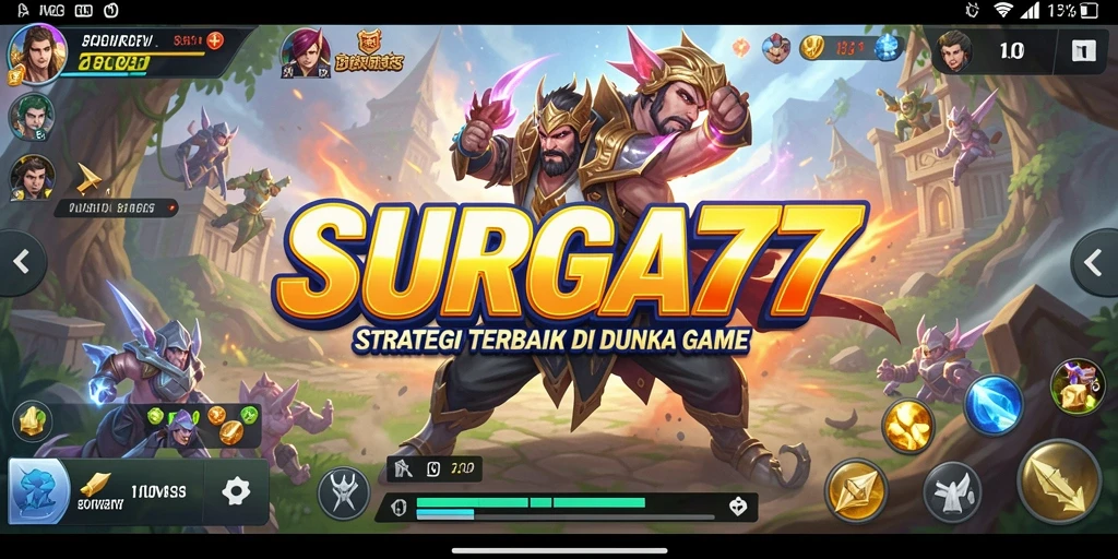 Tampilan menarik dari gameplay strategis di SURGA77.